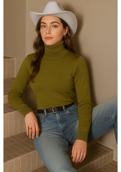 Esnek Baıkçı Yaka Kazak Yeşil fırsatları