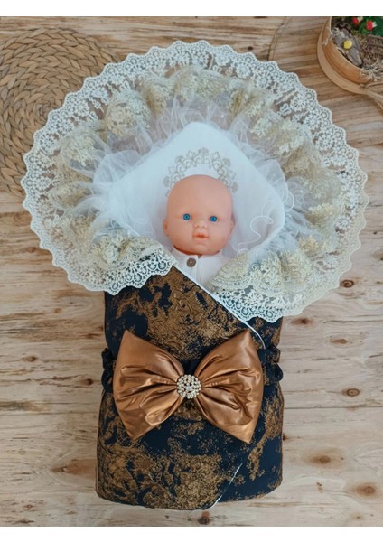 Litaetrend Yenidoğan Kendinden Desenli Krom Fiyonklu Bebek Battaniyesi Kundak Bakır fiyatları