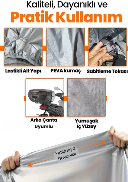 Gri Arka Çanta Uyumlu Bmw K 1600 Gtl Exclusive Uyumlu Motor Brandası, Koruyucu Örtü modelleri