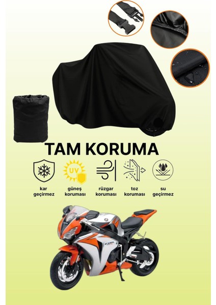 Siyah Honda Cbr 1000 Rr Uyumlu Motor Branda, Koruyucu Örtü, Motosiklet Brandası