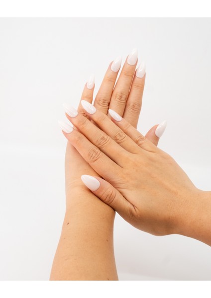 15'li Krem Rengi Kısa Badem TT1375 Tekrar Kullanılabilir El Yapımı Protez Takma Tırnak - Krem-XS modelleri