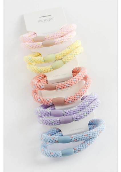 Benekli Boncuklu Lastikli Toka 2 Adet