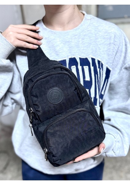 Su Geçirmez Kumaş Siyah Unisex Body Bag Çapraz Omuz Çantası modelleri