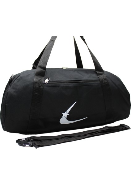 Siyah Renk Suya Dayanıklı Kumaş Seyahat Spor Gym ve Fitness Çantası