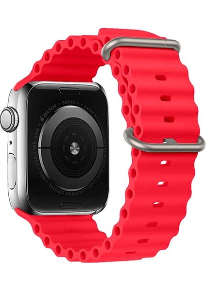 Ally Apple Watch 7-8 45MM 6-5-4 44MM Watch Ultra 49MM Marine Silikon Kayış Kordon 3-2-1 42MM-(1903)