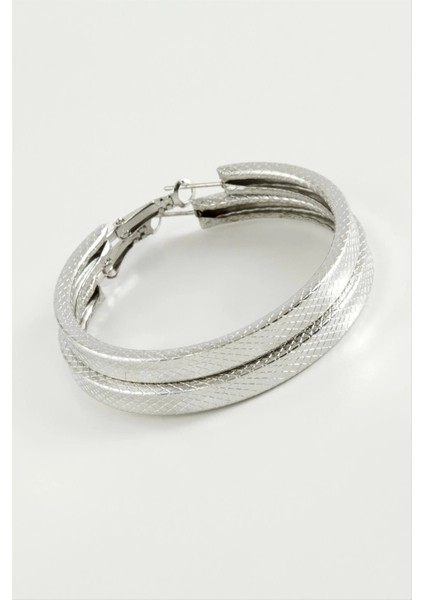 Ezme Kare Halka Küpe 5,5 cm