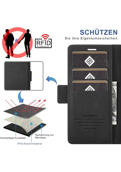 Samsung Galaxy S25 Ultra Uyumlu Ekran Koruyuculu Kılıf Kapaklı Kartlıklı Deri Görünümlü Standlı Kapak fırsatları