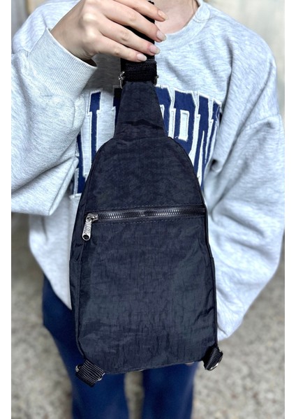Su Geçirmez Kumaş Siyah Unisex Body Bag Çapraz Omuz Çantası fırsatları