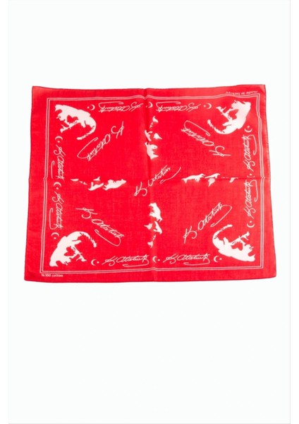 Atatürk Imzalı Desenli Bandana 50*50 fiyatları