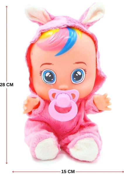 Pembe Kız Ağlayan ve Konuşan Et Bebek Interaktif Isteklerini Yerine Getir Bebek