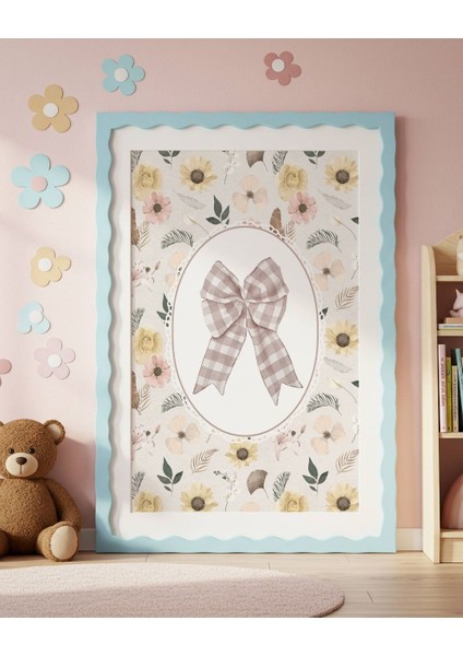 Vintage Kareli Kurdela Dijital Baskı Vintage Poster (Çerçevesiz) fiyatları