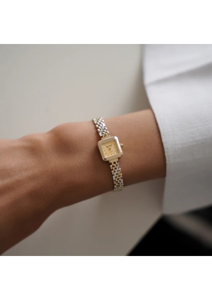 Geneve Disco Kordon Kare Kadran Altın Saat fiyatları