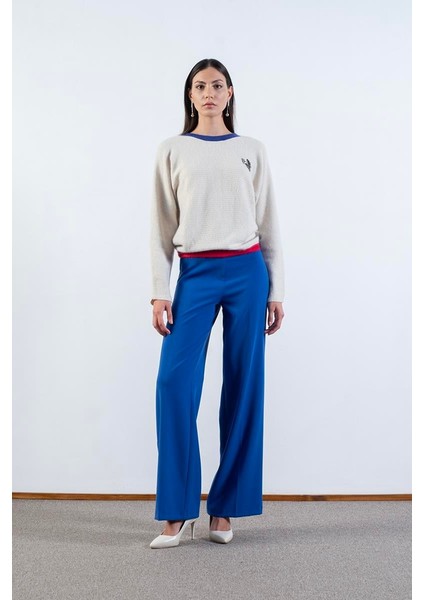 Ortolano Bisiklet Yaka Yarasa Kol Simli Aksesuar Detaylı Triko Kemik fiyatları