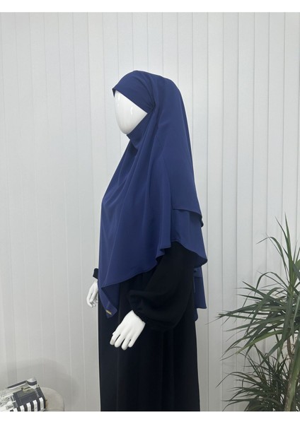 Iki Katlı Hazır Sufle Esarp Medine Ipegi Hac ve Umre Için Uygundur Indigo indirimleri