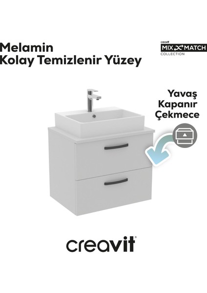 D10 Next Lavabo Dolabı Iki Çekmeceli 65 cm Beyaz modelleri