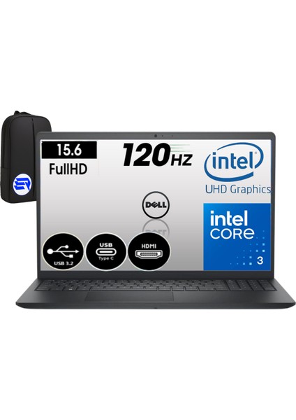 15 Intel Core I3-100U 24GB Ram 256GB SSD 15.6" Fhd 120Hz IPS Windows 11 Pro DC15250EP8 + Elektropasaj Çanta