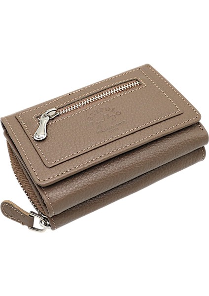 Saxa Kağıt Para ve Bol Kart Bölmeli Hakiki Deri Kadın Kartlık Cüzdan - Kum fiyatları