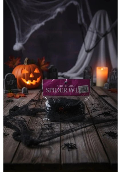 Halloween Örümcek Ağı Siyah