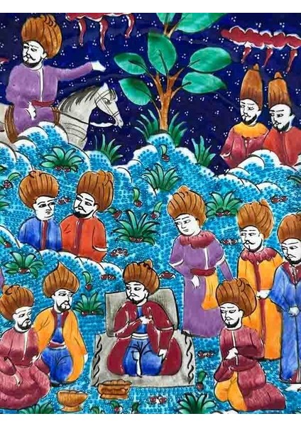 Devlet Yöneticisine Armağan – El Yapımı Minyatürlü Iznik Çini Tabak (30 Cm) fiyatları