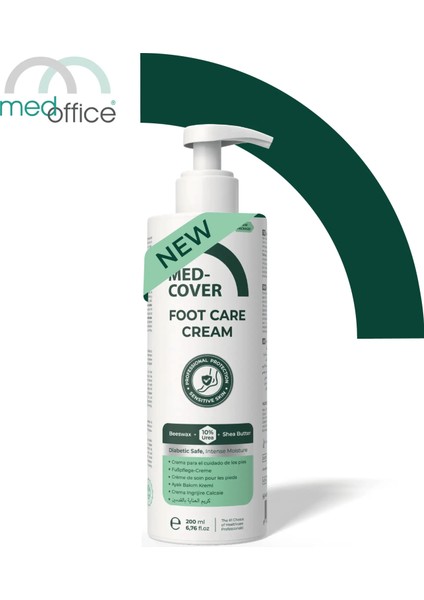 Med-Cover Ayak Bakım Kremi – Diyabet Uyumlu & Hassas Ciltlere Özel (%10 Üre, Shea Butter, Beeswax)