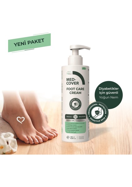 Med-Cover Ayak Bakım Kremi – Diyabet Uyumlu & Hassas Ciltlere Özel (%10 Üre, Shea Butter, Beeswax) fiyatları