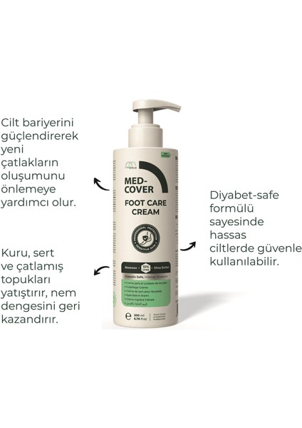 Med-Cover Ayak Bakım Kremi – Diyabet Uyumlu & Hassas Ciltlere Özel (%10 Üre, Shea Butter, Beeswax) indirimleri