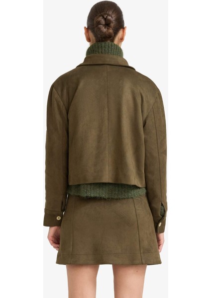 Gömlek Yaka Düğmeli Süet Ceket indirimleri