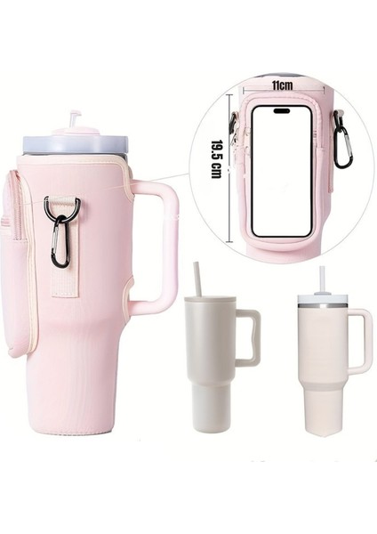 Stanley Quencher Pipetli 1.18 Lt Termos Kılıfı Omuz Askılı Termos Çanta Fermuarlı Cepli Kılıf Çanta modelleri