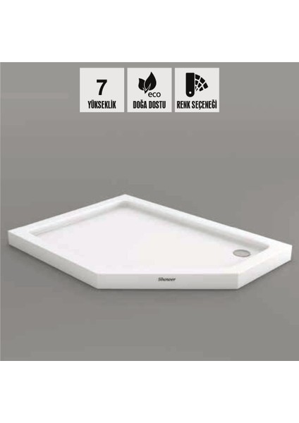 Stumpy Beşgen Sağ - Sol Duş Teknesi, Flat fiyatları