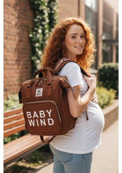Anne Bebek Bakım Sırt Çantası Termal Biberonluk ve Bebek Arabası Askı Aparatlı