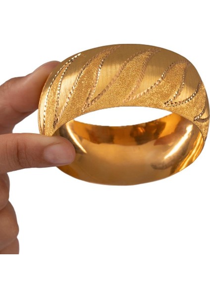 40 Gram (Gr) 40MM Rüzgar 1 Model Mega Bilezik 22 Ayar Yatırımlık Işçiliksiz modelleri