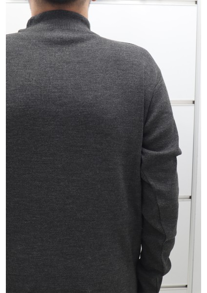 Fistan Store Erkek Desenli Spor Kesim Rahat Kalıp Yarım Balıkçı Yaka Kışlık Yünlü Kazak fırsatları