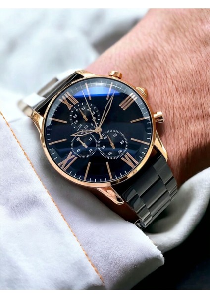 Çelik Kordon Premium Seri Siyah Erkek Kol Saati Özel Kutusunda modelleri