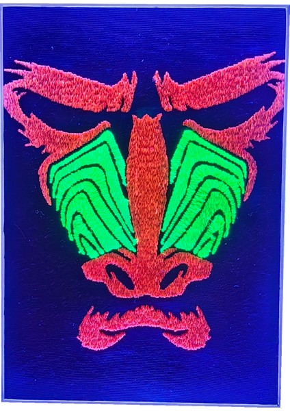 Mandril Maymunu - Uv LED Li Neon Nakış Işlemeli 21X30 cm fırsatları