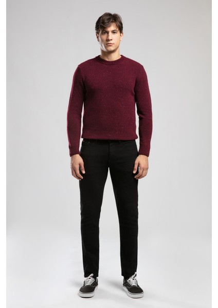 Jeff Normal Bel Dar Kesim Çok Dar Paça Siyah Erkek Jean Pantolon