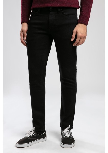Jeff Normal Bel Dar Kesim Çok Dar Paça Siyah Erkek Jean Pantolon fiyatları