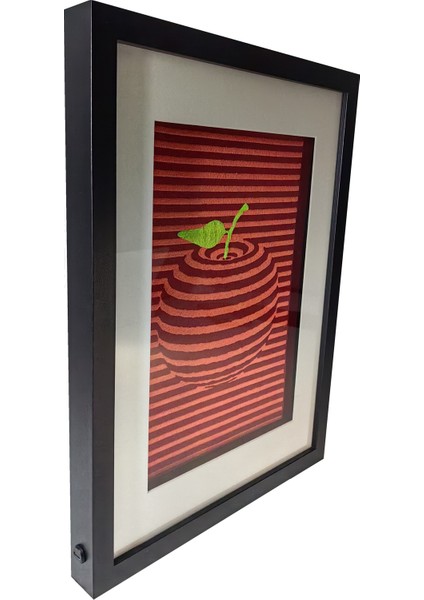 Elma (Apple) Tablo Uv LED Li Neon Nakış Işlemeli 30X40CM fiyatları