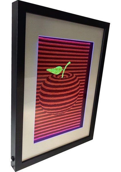 Elma (Apple) Tablo Uv LED Li Neon Nakış Işlemeli 30X40CM fırsatları