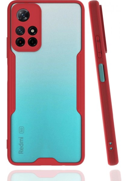 Xiaomi Redmi Note 11T Kılıf Platin Silikon - Kırmızı (K95)