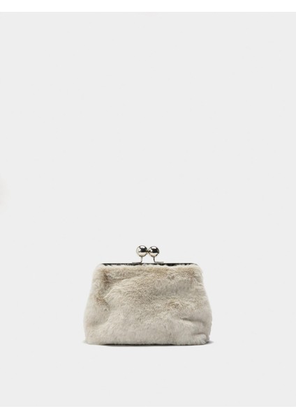 Kürk Efektli Party Çanta