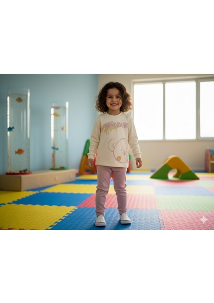 Unisex My Teddy Bear Yazılı Mevsimlik Pamuklu Alt Üst Takım