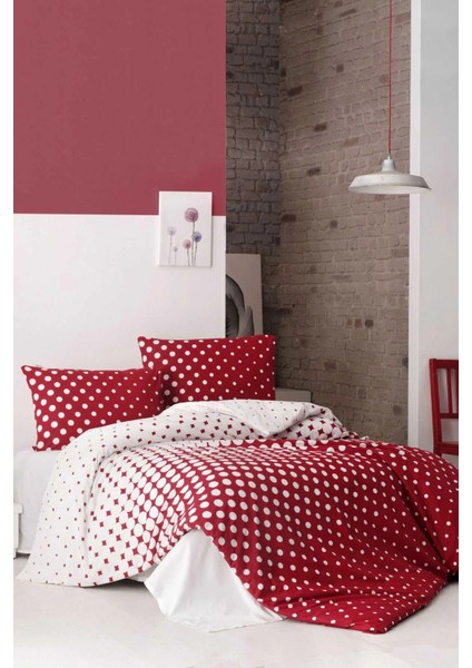 Çift Kişilik Nevresim Takımı Pamuklu Retro Puantiye