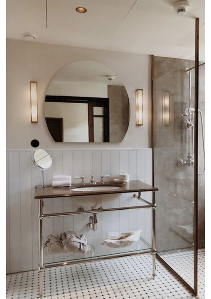 Premium Şık ve Zarif Ahşap Çerçeveli Dekoratif Ayna Modern Tasarım Duvar Aynası Banyo Aynası