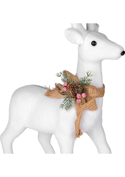 Yılbaşı Süsü, Geyik, Beyaz - 43X61 cm fiyatları