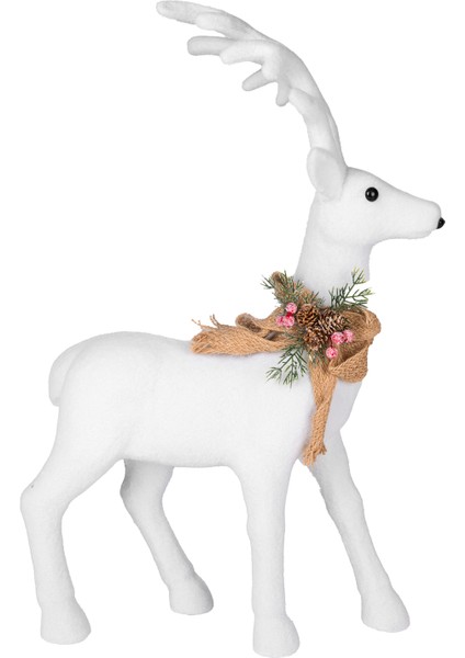 Yılbaşı Süsü, Geyik, Beyaz - 43X61 cm modelleri