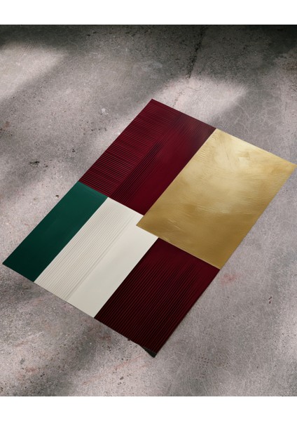 Çerçevesiz Poster, Dijital Baskı Soyut Renkli Bloklar Poster, Minimal, Ev, Ofis, Dekorasyon