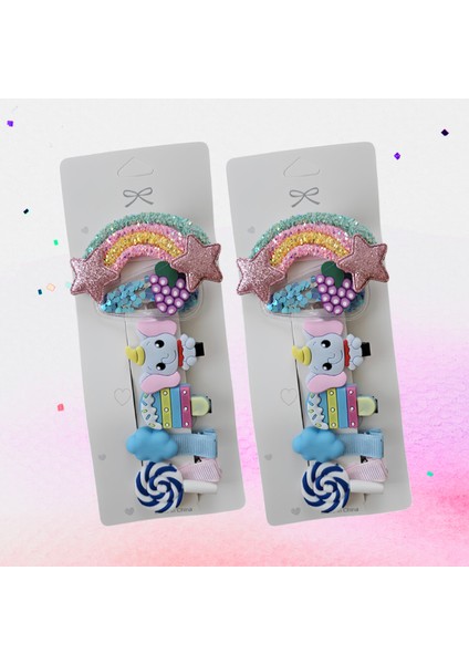 6’lı Simli Pullu Figürlü Kız Çocuk Toka Seti – Parıltılı ve Sevimli Saç Aksesuarı fiyatları