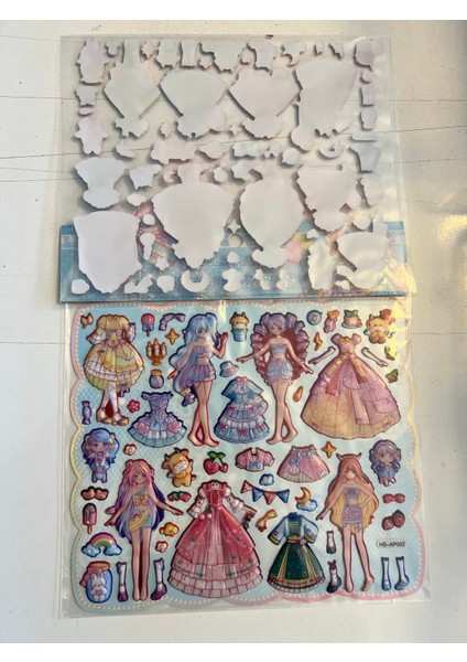 Sticker Prenses Elbise Giydirme Etkinlik Oyunu 2 Kartela Birden Model6 fiyatları