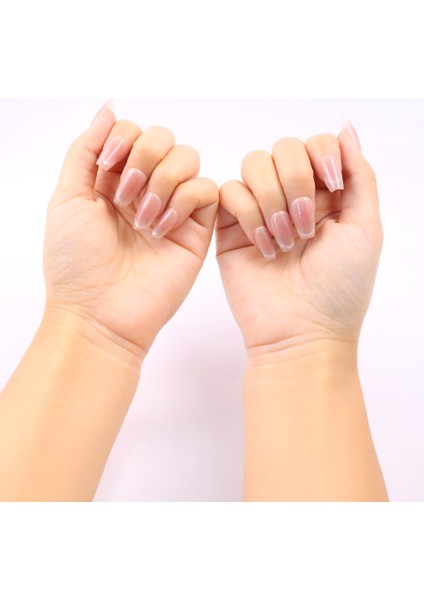 10'lu Ten Rengi Uzun Badem TT0942 Tekrar Kullanılabilir El Yapımı Protez Takma Tırnak - Ten Rengi-XS fırsatları