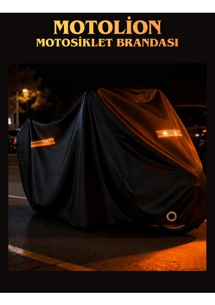 Bmw G 650 Gs Uyumlu Siyah Renk Reflektörlü Motosiklet Brandası,örtüsü